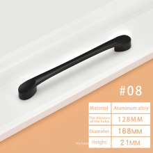 Simple Black 5'' Inch (128mm) Kitchen Cabinet Door Handles Hardware Drawer Pulls for Hotel Furniture
